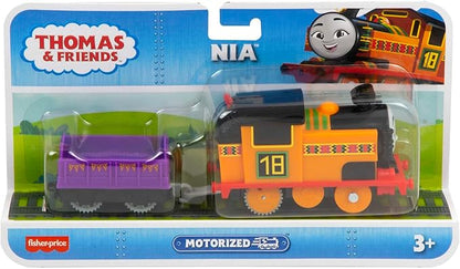 Thomas & Friends Motorized Toy Train Nia Battery-Powered Engine with Cargo for Pretend Play Preschool Kids Ages 3+ Years