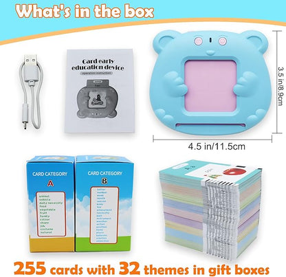 MAYAPHILOS English and French Talking Flash Cards with 510 Sight Words Learning Educational Toys to Learn French Pocket Speech Audible Flashcards for Toddlers