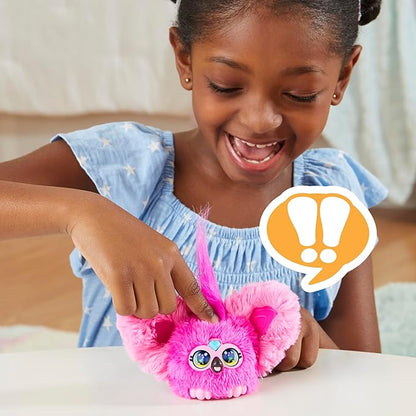 Furby Furblets Flo-Flo Mini Friend, Electronic Plush Toys, Pink Flamingo, Speaks Furbish & Plays Music, Series 5, Easter Basket Stuffers, Ages 6+