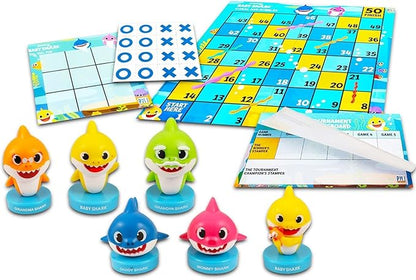 Baby Shark Stampers Set - Bundle with 6 Pc Baby Shark Stampers Kit Box Plus Stickers, Door Hanger | Baby Shark Art Kit, Baby Shark Arts and Crafts for Kids