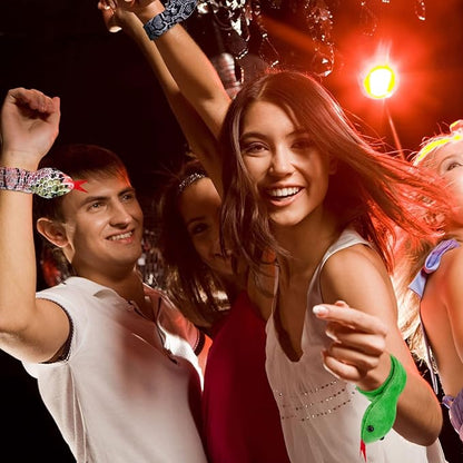 24 Pcs Snake Slap Bracelets Reptile Party Favor Snake Snap Bracelets Animal Snake Bracelet Reptile Birthday Party Supplies for Kids Parties Favors Christmas Gift, 24 Assorted Designs