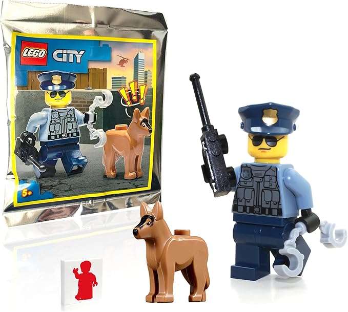 LEGO Town City Police Minifigure - Police Officer (with German Shepard Dog) 60174