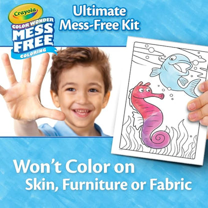 Crayola Color Wonder Mess Free Coloring Kit (50+ Pcs), Mess Free Markers, Mess Free Coloring Pages, Carrying Case, Toddler Gifts
