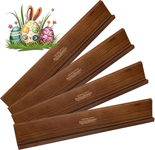 Domino Racks 4packs - Authored Design Nut Brown Tile Holders for Dominoes Set Mexican Trains Mahjoon Chickenfoot