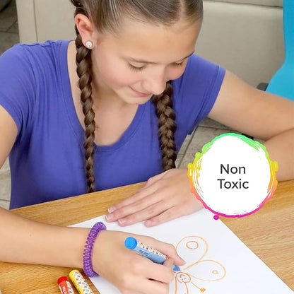 Kid Made Modern Beeswax Crayons for Toddlers & Kids (8 Pieces) - Coloring Non Toxic Crayons with Case (Ages 3+)