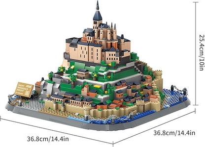 Oichy Building Blocks Set (1392PCS), Saint Michael's Mount Architecture Model Kits World Famous Toy Building Sets for Adults and Kids