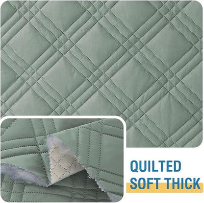 H.VERSAILTEX 100% Waterproof Recliner Chair Covers Anti-Slip Recliner Cover for Electric Power Lift Recliner Chair Washable Recliner Slipcover with Pocket, Elastic Straps for Pets, Dogs,Lily Pad/Beige