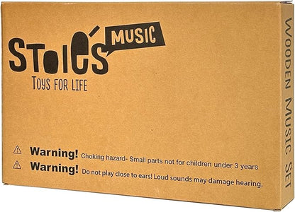 Stoie's Owl Drum Set for Toddlers 3-5 - Wooden Percussion Musical Instruments for Kids with Cymbals, Wooden Spunder, Tambourines, Drumsticks