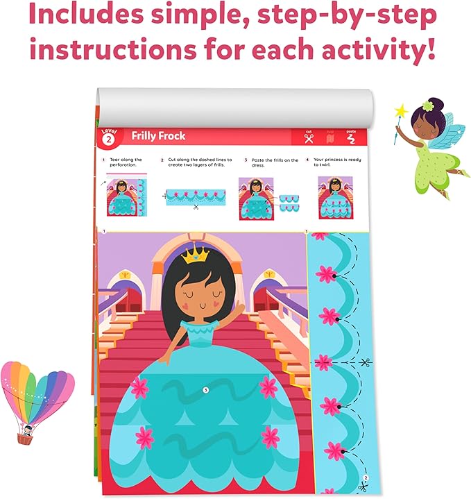 Skillmatics Art & Craft Activity Kit - Snip, Snip Unicorns & Princesses, Develop Scissor Skills, Child Safe, TikTok Viral Sensation, Gifts for Girls & Boys Ages 3, 4, 5, 6, 7