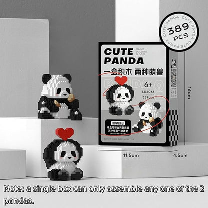 QMEAKMONY Mini Building Blocks Panda Sets Cute Micro Mini Panda Building Bricks for Adults Micro Nano Bricks Perfect Party Favors for Teenagers. (389 PCS)