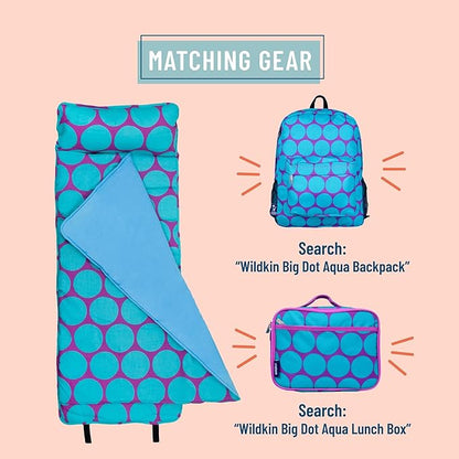 Wildkin Original Nap Mat with Reusable Pillow for Boys & Girls, Perfect for Elementary Daycare Sleepovers, Features Hook & Loop Fastener, Cotton Blend Materials Nap Mat for Kids