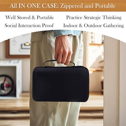 4 Player Games, Mexican Train Dominoes Set with Numbers, 4 Wooden Racks, 91 Tiles, Portable Case, D12 Dominos Set for Adults, Board Game for Adults, Easter Basket Stuffers, Easter Gifts for Men Women