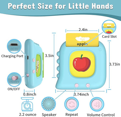 Spanish Flash Cards for Kids, Bilingual Buddy Talking Flash Cards for Toddlers 1 2 3 4 5 Years Old, Audible Learning Spanish for Kids, Speech Educational Learning Birthday Gift with 224 Sight Word