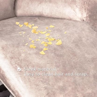 Like Leather Recliner Chair Covers, 4 Pieces Lazy Boy Recliner Cover That Stay in Place, Soft Stretch Leather Grain Covers for Recliner Covers for Large Recliner Slipcover (Beige 4)