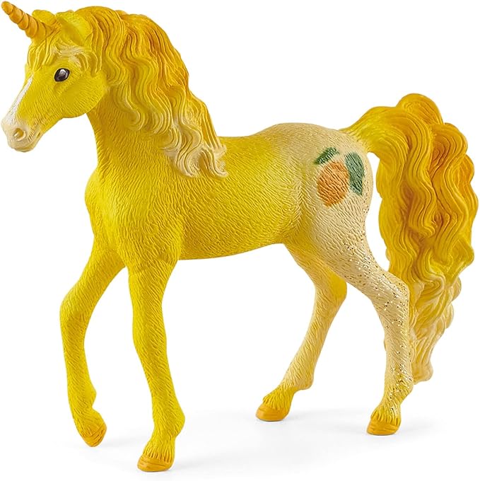 Schleich bayala, Unicorn Gifts for Girls and Boys Ages 5-12, 6-Piece Set, Collectible Unicorn Foal Toys, Fruit & Gold Unicorn Foals