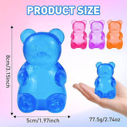 Stress Bear Taba Squishy Balls,Bear Toy Taba Squishy Toys for Kids Stress Relief Squeeze Balls for Birthday Gifts Party Favors-Blue