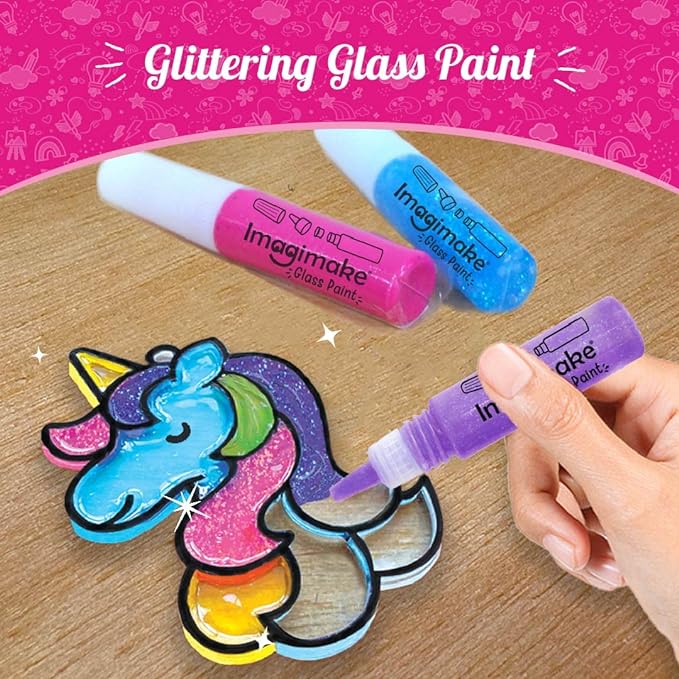 Imagimake Window Art Princess | Suncatcher Kit | Arts and Crafts for Kids Ages 8-12 | Girls Toys Age 6-8 | Unicorn Gifts for Girls Age 6-8 | 5 Year Old Girl Gift