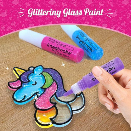 Imagimake Window Art Princess & Unicorn | Suncatcher Kit | Unicorn Toys for Girls Age 5-8 | Craft Kits for Girls Ages 8-12 | Gifts for 5 Year Old Girls