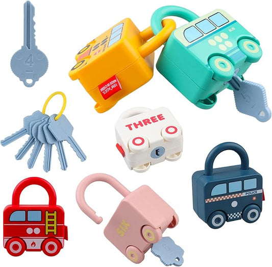Montessori Educational Toys Learning Games Busy Board - Toddler Car Activities - Baby Sensory Fine Motor Skills Developmental Toys - Gifts for 12 18 24 Month Age 1 2 3 4 One Two Year Old Boys Girls