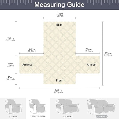 TAOCOCO 100% Waterproof Recliner Chair Cover, Non Slip Oversized Recliner Covers for Recliner Chair with Pocket, Reclining Chair Cover Furniture Protector for Kids, Pets(Oversized Recliner, Dark Grey)