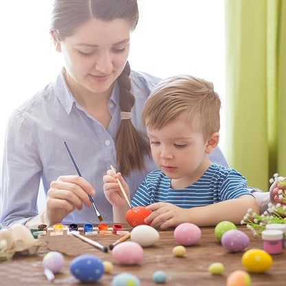 12pcs Wooden Fake Eggs, 2-Color Wooden Easter Eggs, DIY Kitchen Pretend Game Food Set, Children's Kitchen Game Toys, Home Decoration Products, Fake Eggs for Home Farm Decoration