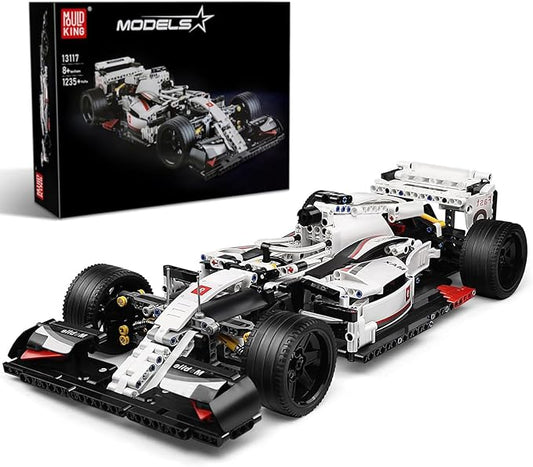 Mould King Technik Sports Car, Formula 1 Racing Car Building Blocks Kit, 1235 Pcs Collectible F1 Car Model Toys for Kids, Boys, Adult(Static Version)