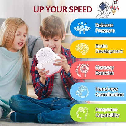 Blackma Fast Push Light Up Fidget Toys for Kids, Handheld Puzzle Game Sensory Toys, Christmas Toys Gifts for 3-12 Year Old Boys Girls (Pink-Astronaut)