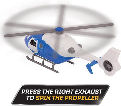 Driven by Battat – Micro 1:24 Scale – Helicopter Toy with Lights and Sound – Open-able Doors – Rescue Helicopter for Kids Age 3+