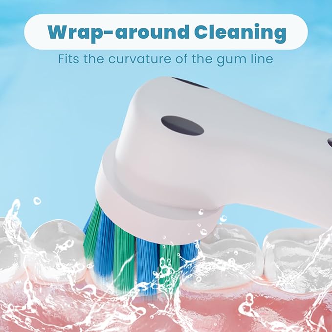 Replacement Toothbrush Heads Compatible with Oral B Braun 12 Pcs Professional Electric Toothbrush Heads Brush Heads Replacement for Heads Refill Pro 500/1000/1500/3000/3757/5000/7000/7500/8000