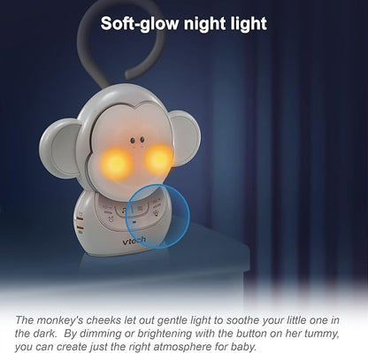 VTech DM1411 Audio Baby Monitor & Portable Soother Dual-Unit Rechargeable Battery, Long Range, Soft-Glow Night Light, Soothing Sounds & Lullabies, Digital Wireless Transmission, Sound Indicator
