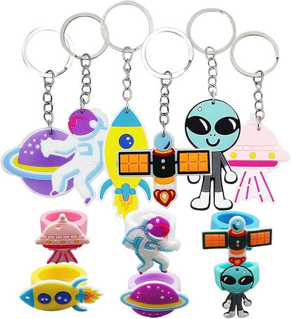 62 Pcs Outer Space Themed Party Favors for Kids, Birthday Gift Party Supplies for Boys Girls, Classroom Prizes, Treasure Box Toys, Pinata Stuffers Goodie Bags Filler, Carnival Prizes