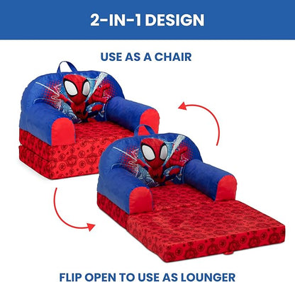 Delta Children - Spidey and His Amazing Friends Cozee Buddy Flip-Out Kids Chair, Red