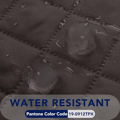 PureFit Reversible Quilted Sofa Cover, Water Resistant Slipcover Furniture Protector, Washable Couch Cover with Non Slip and Elastic Straps for Kids, Dogs, Pets (Oversized Chair, Chocolate/Beige)