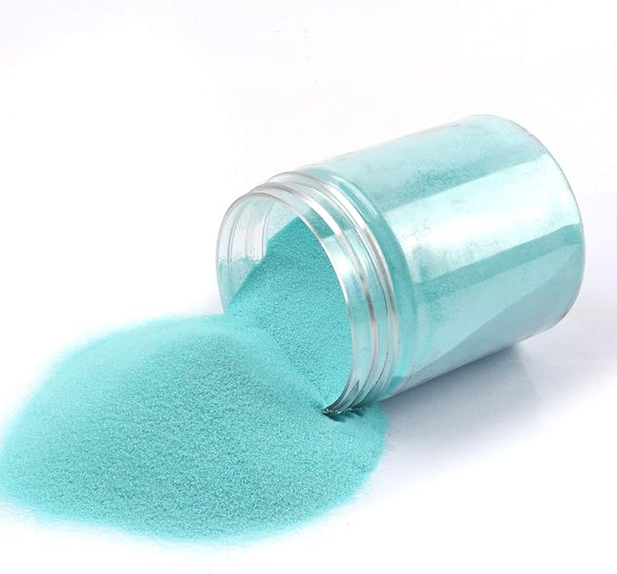 Shiny Stone Colorful Sand,Rainbow Sand,Art Sand,Colored Sand,Craft Sand,Decorative Wedding Vibrant Sand, 250g/0.55lb/8.81oz for Wedding Succulent Terrarium Vase (Dark Cyan)