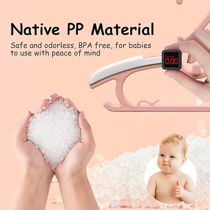 Baby Hangers for Nursery Closet, Infant Hangers Extendable and Non-Slip for Newborn Toddler Kids Clothes,11"-14.6" Adjustable Children Coat Pant Hanger for Girl and Boy Nursery Must Have (40pcs Pink)