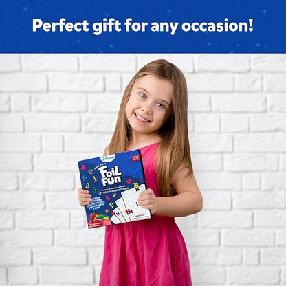 Skillmatics Art & Craft Activity - Foil Fun Letter & Number Stickers, Mess-Free Art, Project Kits, DIY Colorful Creative Activity, Gifts for Ages 5, 6, 7, 8, 9, and Up