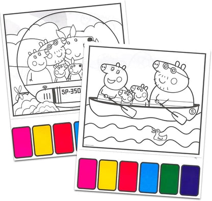 Peppa Pig Paint with Water Party Favors Set - Bundle with 6 Peppa Pig Watercolor Painting Activity Books for Kids with Paintbrushes | Bulk Peppa Pig Party Supplies Arts and Crafts