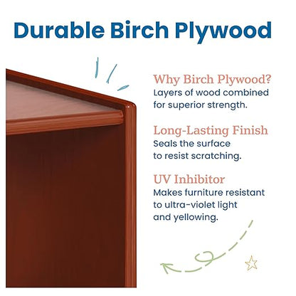 ECR4Kids Play Kitchen Sink, Wooden Playset, Dark Walnut