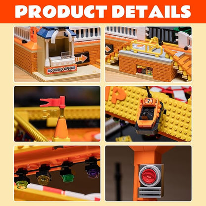 Bumper Cars Building Set, Amusement Park Bumper Friends Cars, Large STEM Educational Model Kit for Kids and Adults, Perfect Birthday, 1840 Piece