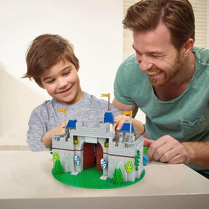 Usoway Medieval Knight Castle Building Blocks Set,Comes with 12 Knights Figures,Compatible with Lego Medieval Town Square Toys,for Adult and Children Ages 6+, 607016