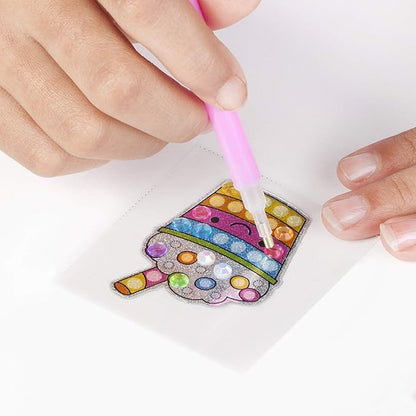 Creativity for Kids Big Gem Diamond Painting Kit: Sweets Stickers and Suncatchers - Diamond Art for Kids, DIY Stickers and Suncatcher Kit for Girls Ages 6-8+