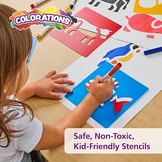 Washable Plastic Animal Stencils - Set of 6