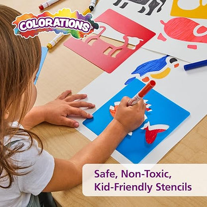 Washable Plastic Animal Stencils - Set of 6