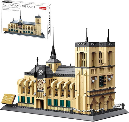 Notre-Dame de Paris Cathedral World Famous Architectural Model Building Blocks Set 1382 Pieces Puzzle Toys Gifts for Kid and Adult