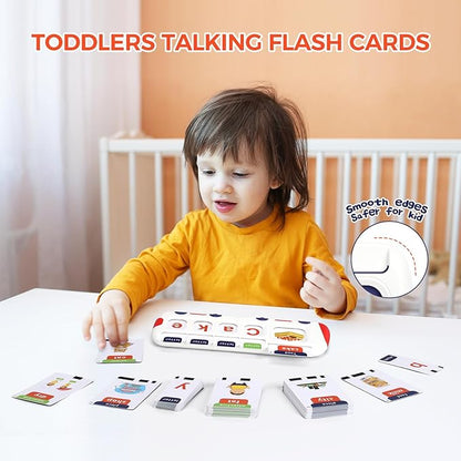 Talking Flash Cards for Toddlers Speech Therapy Toys Montessori Educational Toy for Kid Math & Alphabet Sight Word Games Sensory Learning Toys for 3+ Year Old