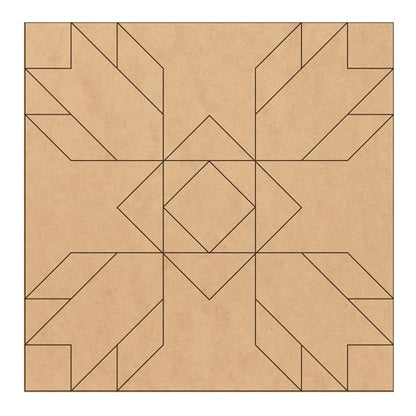 Unfinished Flower Barn Quilt Squares DIY Kit to Paint, Patchwork Wooden Sign, Country Decor Quilts Blocks Painting Crafts (9 inches, Tulip)