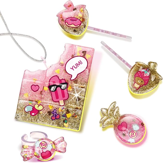 Sweets Jewelry Pack - Quick & Easy DIY Resin Inspired Craft Activity Kit for Kids Ages 7 & Up, Multicolor (10876)