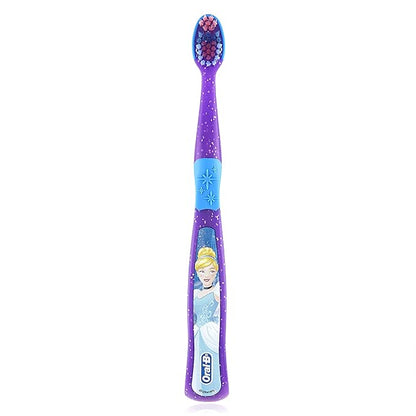 Oral-B New Princess Toothbrush for Little Girls, Children 3+, Extra Soft, Characters Vary - Pack of 6 (Characters Vary)
