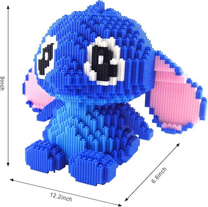 Building Bricks 2000+ Pieces Set - 3D Puzzles Classic Cartoon Characters Building Blocks - Micro Building Block for Boys Girls & Adults (BluePro)