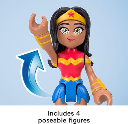 Fisher-Price Imaginext DC Super Friends Toys Rivals Figure Set with Wonder Woman Harley Quinn & Poison Ivy for Pretend Play Kids Ages 3+ Years